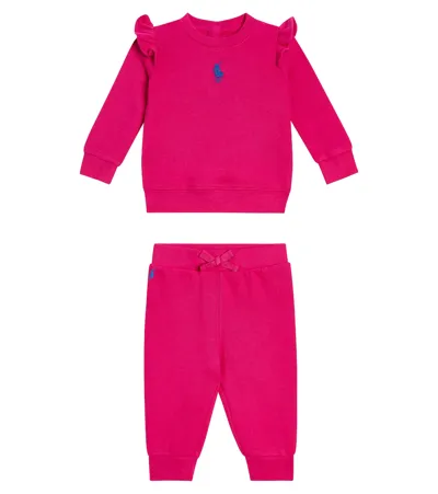 Polo Ralph Lauren Baby Set Aus Sweatshirt Und Jogginghose In Pink