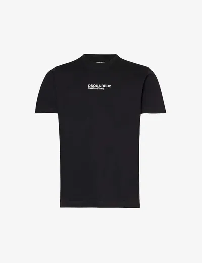 Dsquared2 Mens Black Sweat And Tears Brand-print Cotton-jersey T-shirt