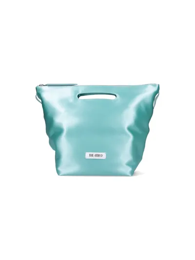 Attico 'via Dei Giardini 30' Tote Bag In Light Blue