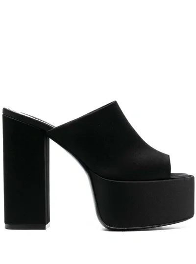 Paris Texas Sasha Open Toe Mules In Black