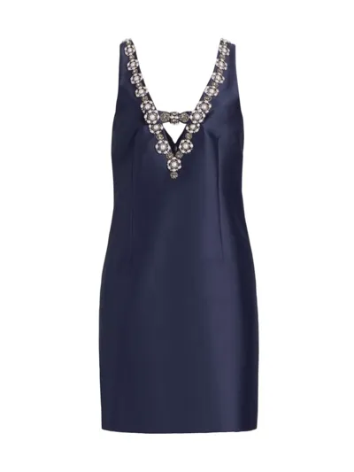 Sachin & Babi Sylvie Crystal-embellished Mikado Mini Dress In Night Sky