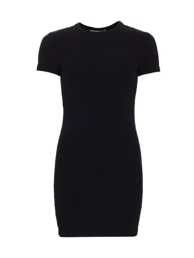 Alexander Wang T Alexadnerwang.t Short Sleeve Mini Tee Shirt Dress In Black