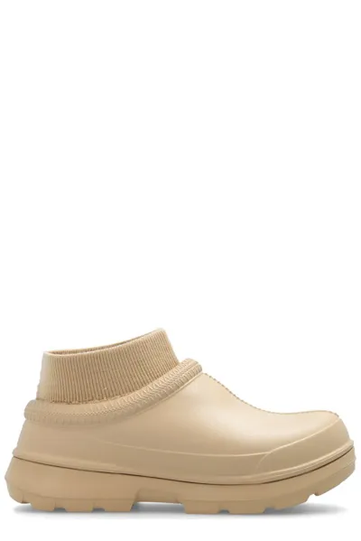 Ugg Tasman Round Toe Ankle Boots In Beige