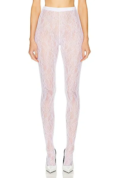 Wardrobe.nyc Lace Tights In Off White