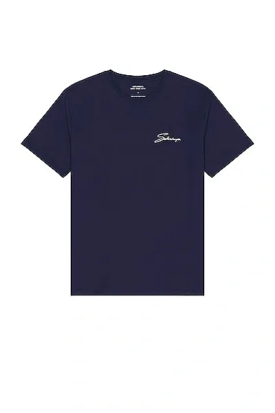 Saturdays Surf Nyc Signature Standard Tee In Ocean