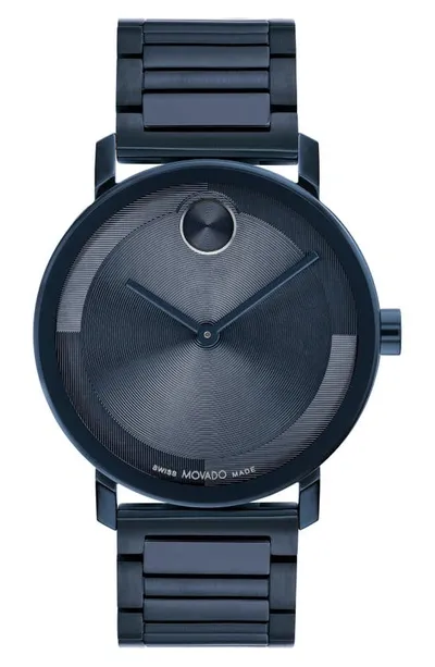 Movado Men's Bold Evolution 2.0 Blue Ip Bracelet Watch/40mm