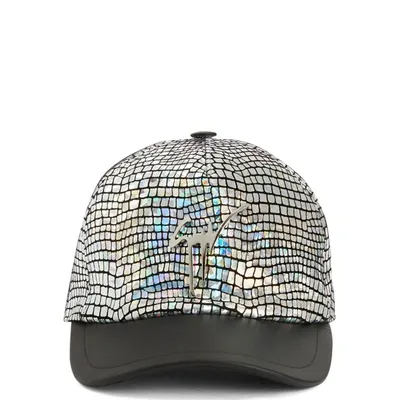 Giuseppe Zanotti Metallic-effect Cap In Grey