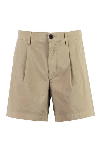 Department 5 Cotton Bermuda Shorts In Beige