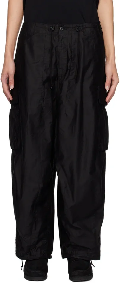 Needles Wide-leg Cargo Trousers In Black