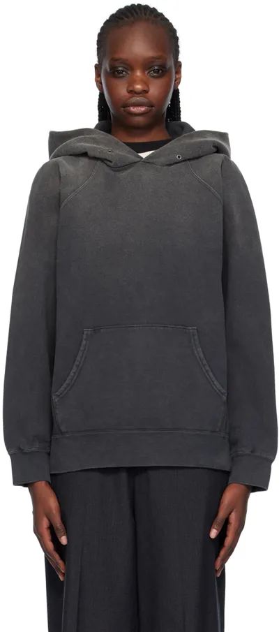 Visvim Pouch-pocket Cotton Hoodie In Grey