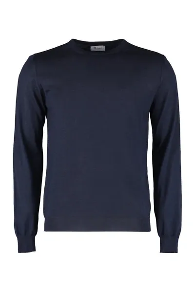 The (alphabet) The (knit) - Crew-neck Cashmere Sweater In Blue