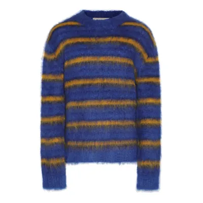 Marni Crew-neck Striped Jumper In Blue