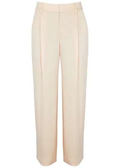 Vince High-rise Wide-leg Pants In Enoki