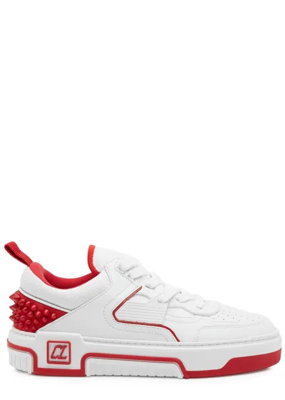 Christian Louboutin Astroloubi Panelled Leather Sneakers In White