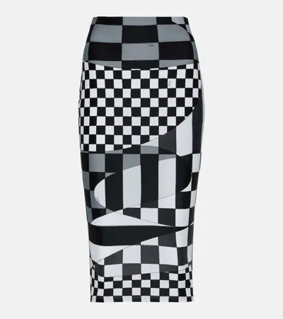 Pucci Giardino Pencil Skirt In Black