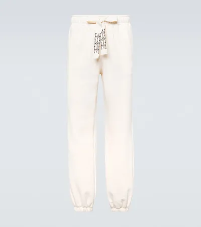 Alanui Akasha Cotton Sweatpants In Neutrals