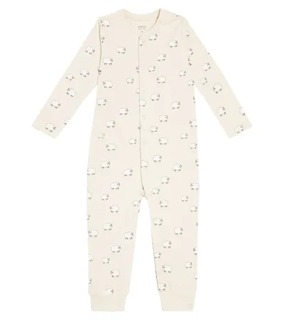 Liewood Baby Birk Cotton-blend Onesie In Beige