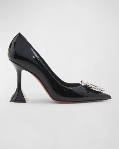 Amina Muaddi Black Begum Crystal-embellished Pumps