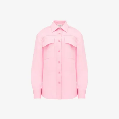 Alexander Mcqueen Military Pocket Shirt In Pale Pink