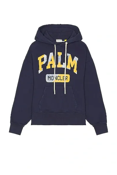 Moncler Genius X Palm Angels Palm Hoodie In Blue