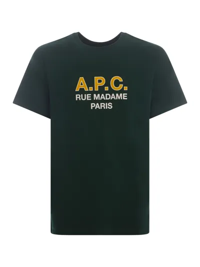 Apc T-shirt A.p.c. Madame In Cotton In Verde Scuro