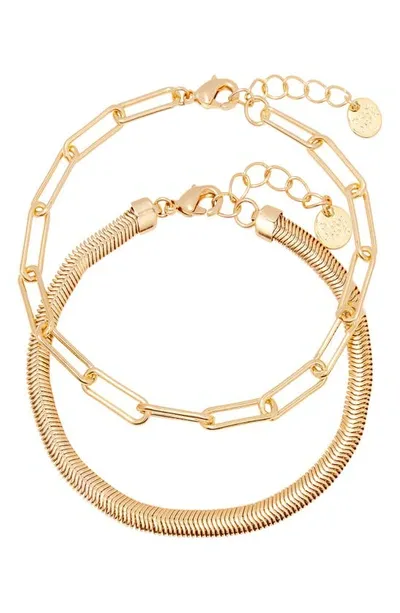 Brook & York Brook And York Colette Set Of 2 Bracelets In Gold