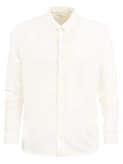 Majestic Long-sleeved Linen Shirt In White