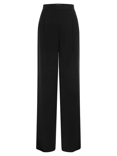 Max Mara Studio Pallida - Wide Trousers With Pence In Black