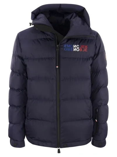 Moncler Isorno Logo-print Puffer Jacket In Blue