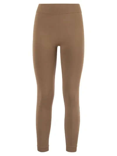 's Max Mara S Max Mara Elogio Technical Fabric Legging With Logo In Cammello