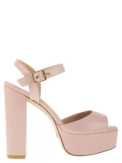 Stuart Weitzman Ryder Heeled Platform Sandals In Light Pink