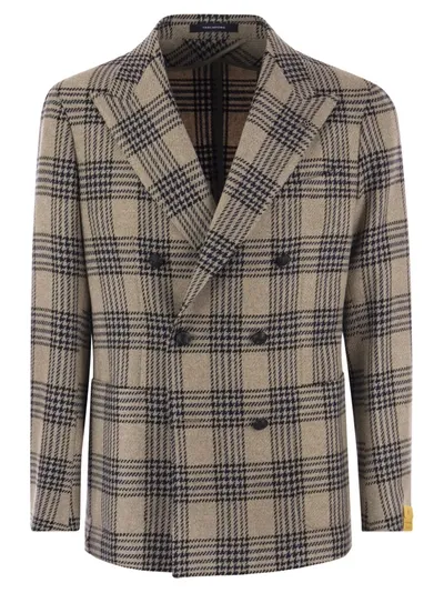 Tagliatore Montecarlo - Double-breasted Wool Jacket In Tobacco