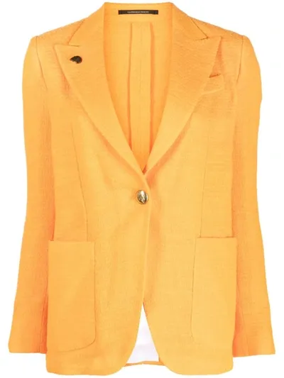 Gabriele Pasini Single-breasted Cotton Blazer In Orange