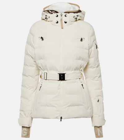 Bogner Ellya Layered Puffer Jacket With Belt In White