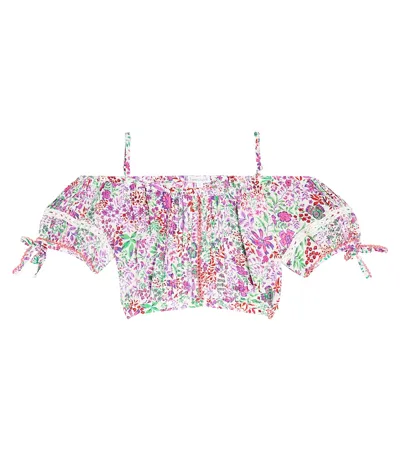 Poupette St Barth Kids' Bonny Printed Top In Multicoloured