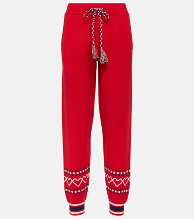 The Upside Monterosa Jojo Knit Joggers In Red