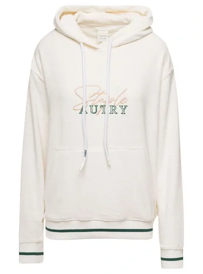 Autry Hooded Sweatshirt In White