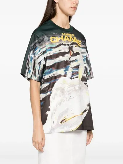 Burberry Graphic-print Crew-neck T-shirt In Vine