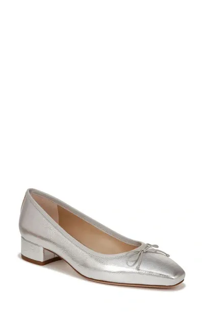 Veronica Beard Women's Cecile Slip On Mid Heel Pumps In Silver