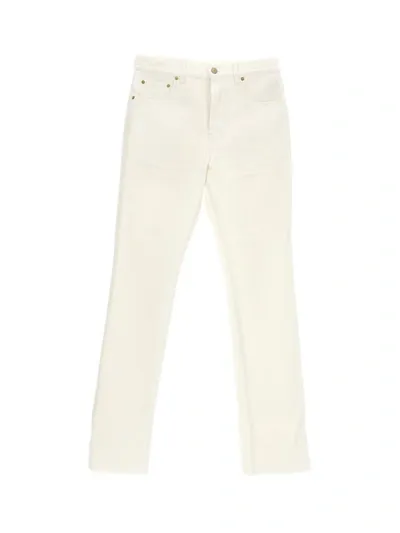 Gucci Raw Cut Hem Denim Jeans In White