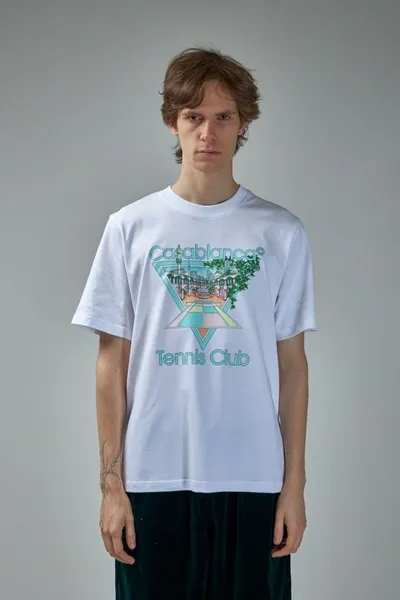 Casablanca Tennis Club Pastelle T-shirt In Tennis Club Icon Pastelle