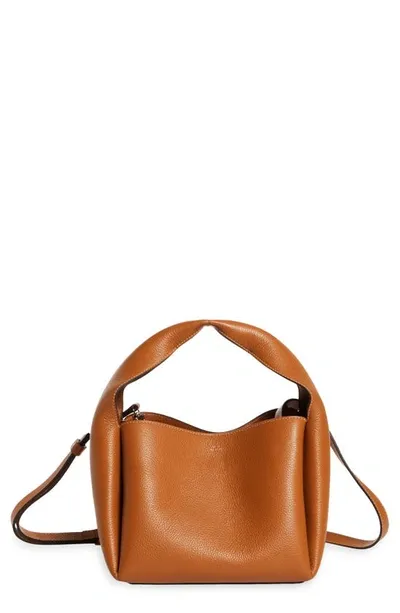 Totême Leather Bucket Bag In Brown