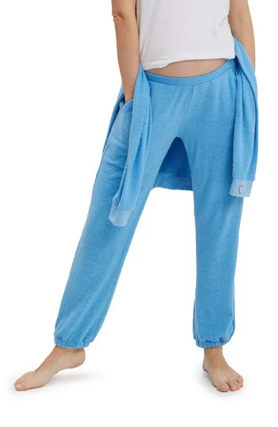 Nom Maternity Wren Soft Lounge Sweatpants In Blue