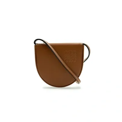 Loewe Mini Heel Pouch In Brown