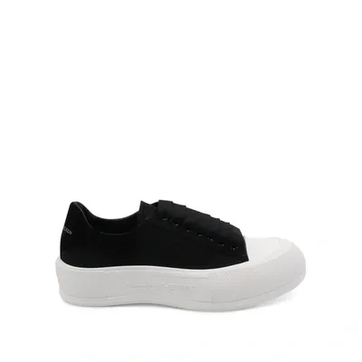 Alexander Mcqueen Lace Up Plimsoll Canvas Sneaker