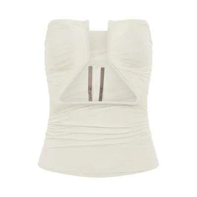 Rick Owens Prong Knit Top In White