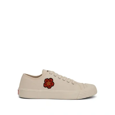 Kenzo Low Top School Sneaker In 04 Cream