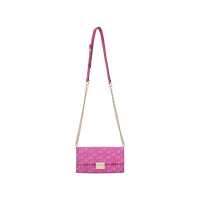 Moreau Gigi Monogram-pattern Leather Shoulder Bag In Pink