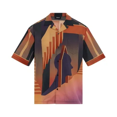 Egonlab Cotton Bowling Shirt In Multicolor