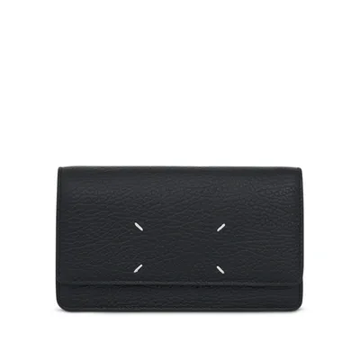 Maison Margiela Four Stitches Chain Wallet In Black